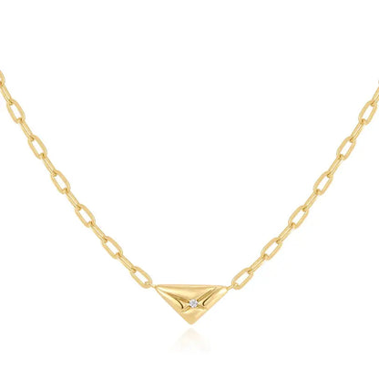 Ania Haie N059-02G Κολιέ Triangle Από Επιχρυσωμένο Ασήμι