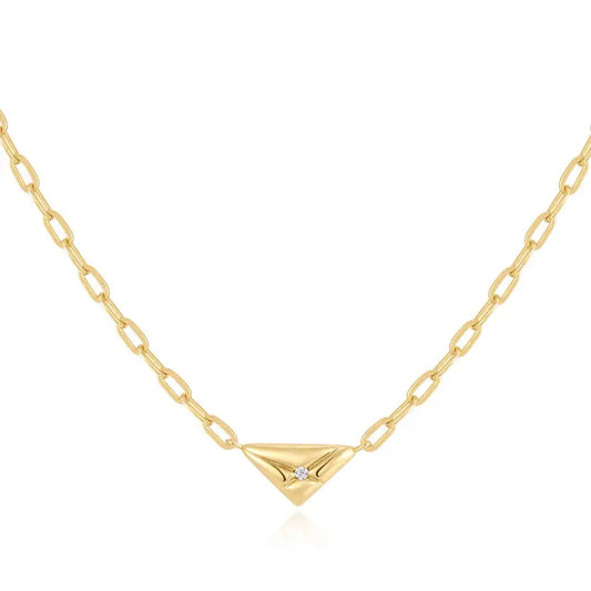 Ania Haie N059-02G Κολιέ Triangle Από Επιχρυσωμένο Ασήμι