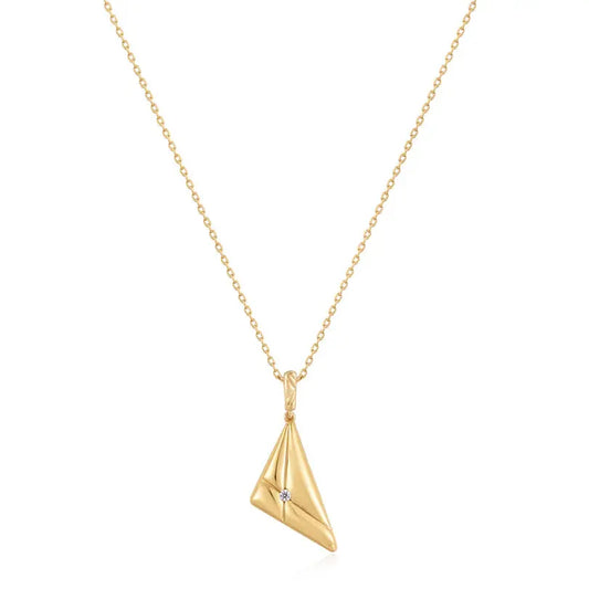 Ania Haie N059-04G Κολιέ Triangle Από Επιχρυσωμένο Ασήμι