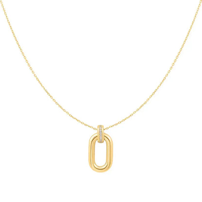GM220W Zircon Heart Necklace In Platinum Plated Silver