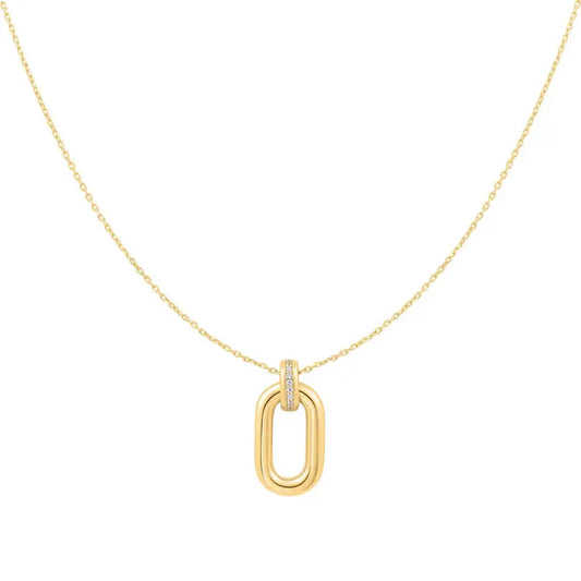 Ania Haie N062-01G Κολιέ Oval Hoop Από Επιχρυσωμένο Ασήμι