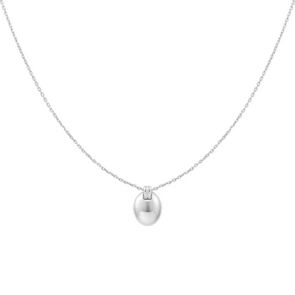 Ania Haie N062-03H Κολιέ Oval Charm Από Επιπλατινωμένο Ασήμι
