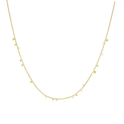 GM220W Zircon Heart Necklace In Platinum Plated Silver