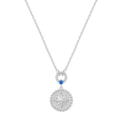 GM220W Zircon Heart Necklace In Platinum Plated Silver