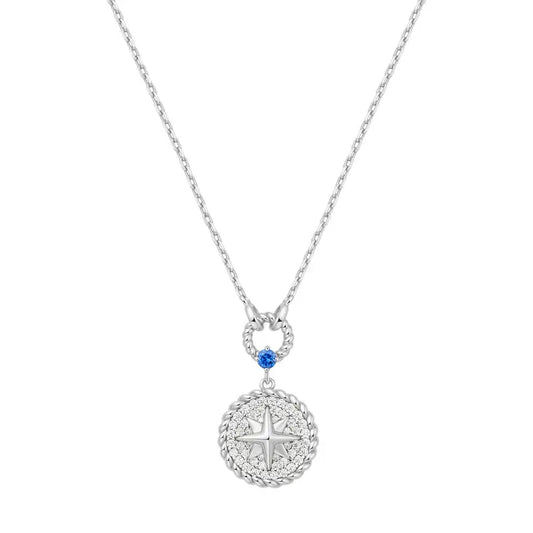 Ania Haie N063-05H Κολιέ Eight-Pointed Star Από Επιπλατινωμένο Ασήμι