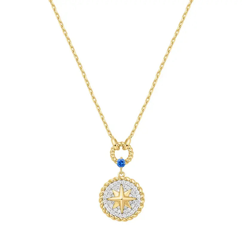 Ania Haie N063-05T Κολιέ Eight-Pointed Star Από Επιχρυσωμένο Ασήμι