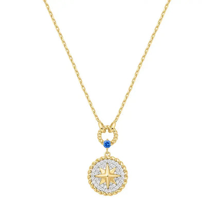Ania Haie N063-05T Κολιέ Eight-Pointed Star Από Επιχρυσωμένο Ασήμι