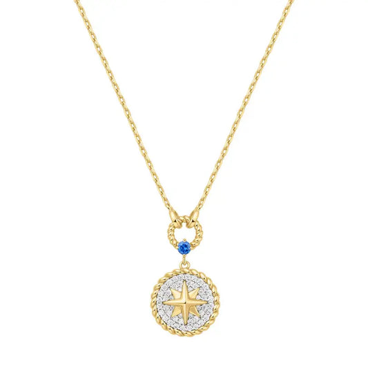 Ania Haie N063-05T Κολιέ Eight-Pointed Star Από Επιχρυσωμένο Ασήμι