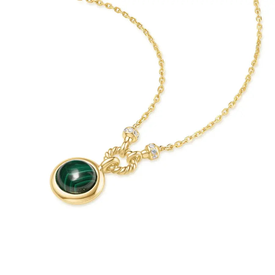 Ania Haie N063-06G Κολιέ Malachite Από Επιχρυσωμένο Ασήμι