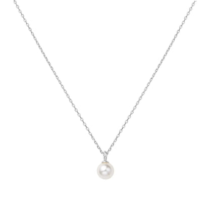 Ania Haie N065-01H Κολιέ Shell Pearl Drop Από Επιπλατινωμένο Ασήμι