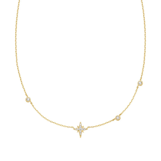 Ania Haie N065-02G Κολιέ Star Cubic Από Επιχρυσωμένο Ασήμι