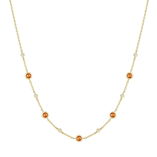 GM220W Zircon Heart Necklace In Platinum Plated Silver