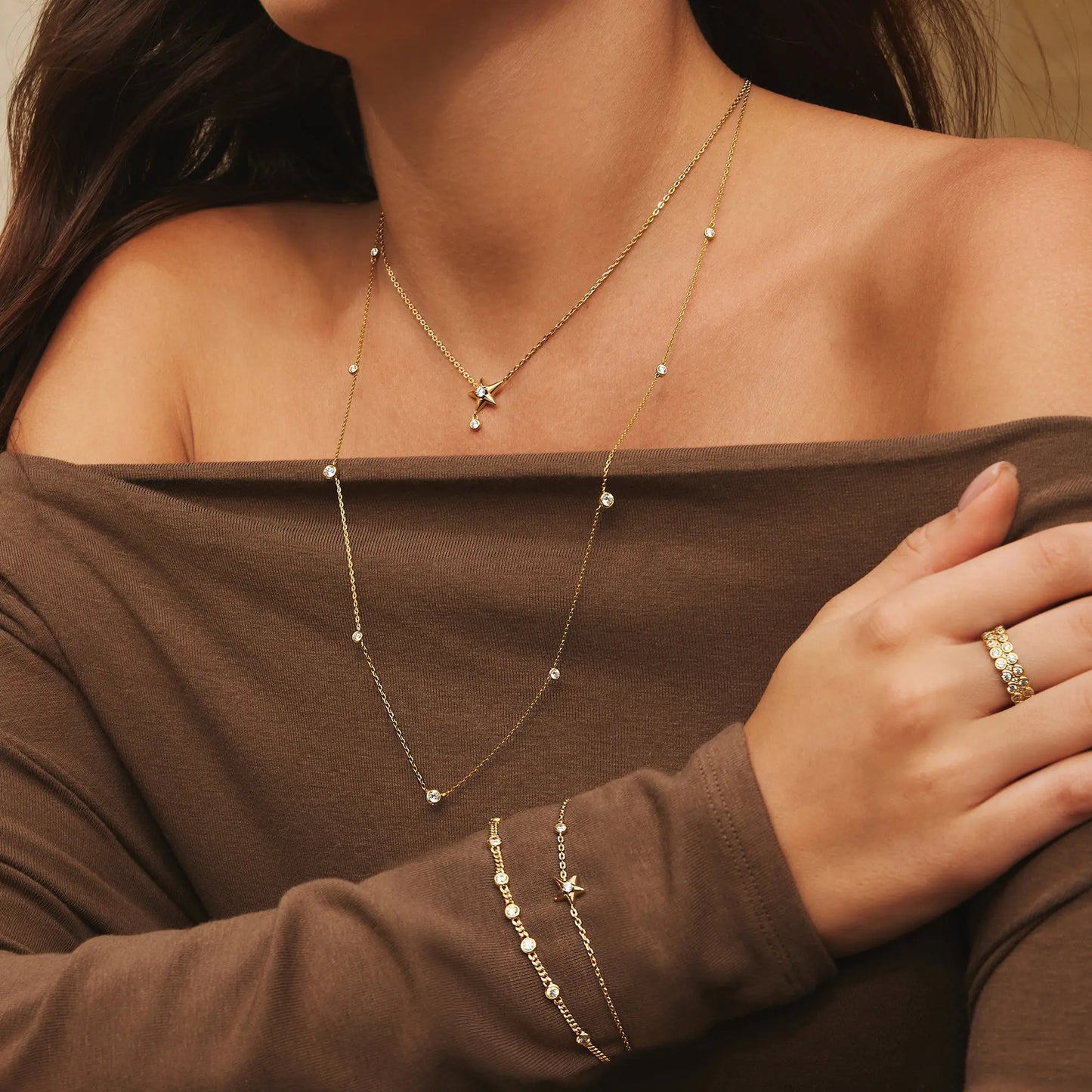 GM220W Zircon Heart Necklace In Platinum Plated Silver