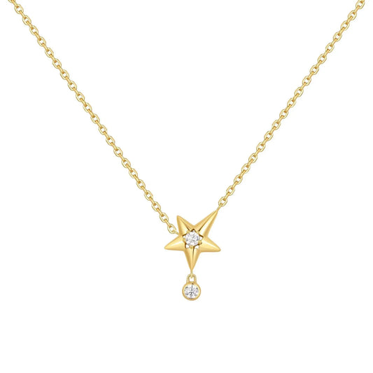 Ania Haie N066-04G Κολιέ Sparkling Star Drop Από Επιχρυσωμένο Ασήμι