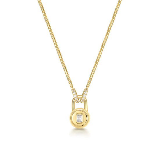GM220W Zircon Heart Necklace In Platinum Plated Silver