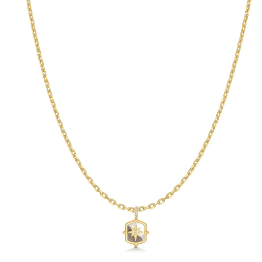 GM220W Zircon Heart Necklace In Platinum Plated Silver