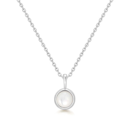 GM220W Zircon Heart Necklace In Platinum Plated Silver