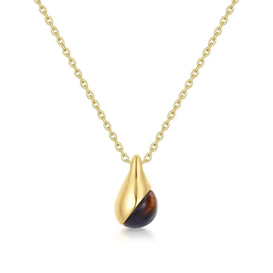 GM220W Zircon Heart Necklace In Platinum Plated Silver