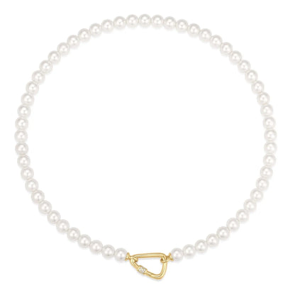 Ania Haie N069-03G Κολιέ Lobster Claps Shell Pearl Από Επιχρυσωμένο Ασήμι με Πέρλες
