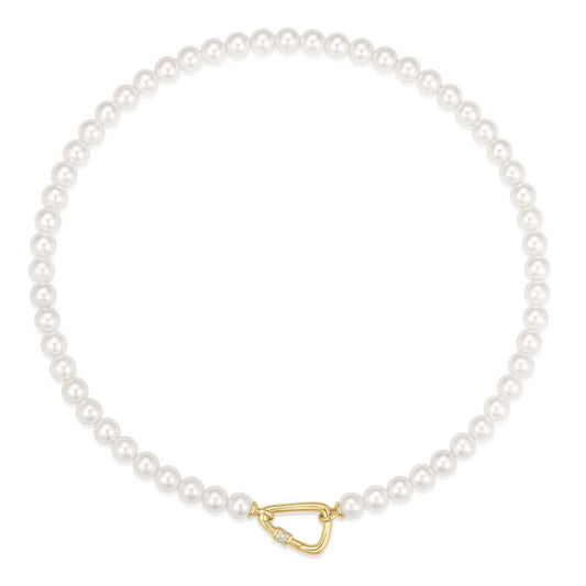 Ania Haie N069-03G Κολιέ Lobster Claps Shell Pearl Από Επιχρυσωμένο Ασήμι με Πέρλες