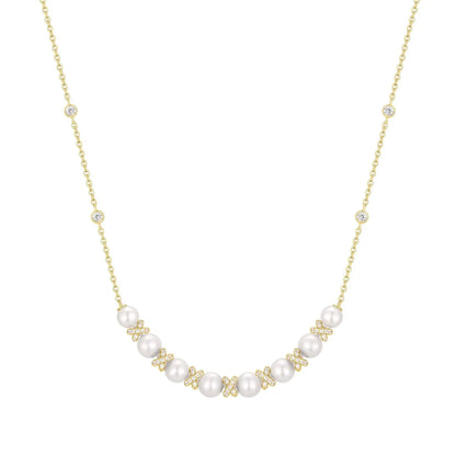 Ania Haie N069-06G Κολιέ Sparkling Shell Pearl Από Επιχρυσωμένο Ασήμι με Πέρλες