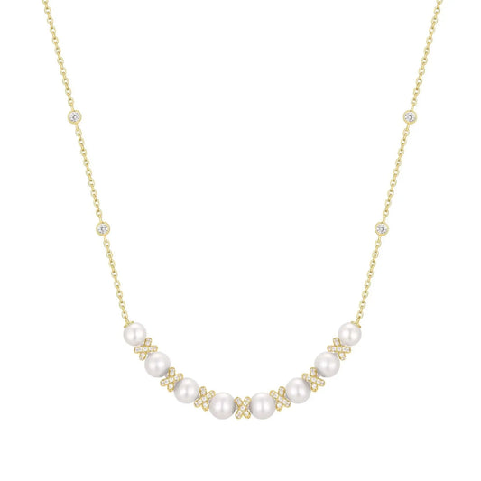Ania Haie N069-06G Κολιέ Sparkling Shell Pearl Από Επιχρυσωμένο Ασήμι με Πέρλες