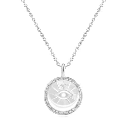 GM220W Zircon Heart Necklace In Platinum Plated Silver