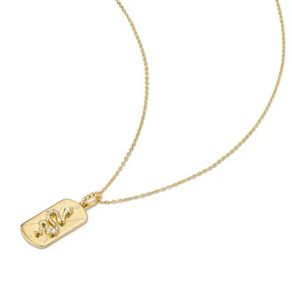 GM220W Zircon Heart Necklace In Platinum Plated Silver