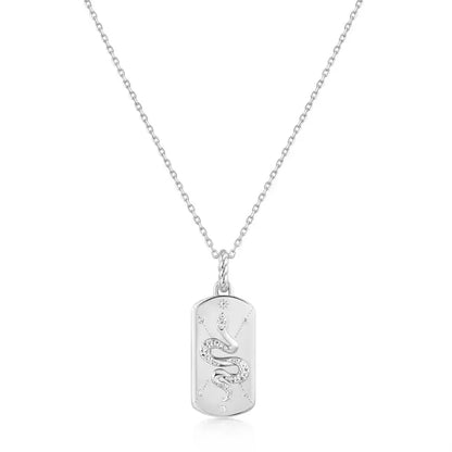 GM220W Zircon Heart Necklace In Platinum Plated Silver