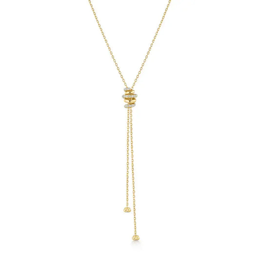GM220W Zircon Heart Necklace In Platinum Plated Silver