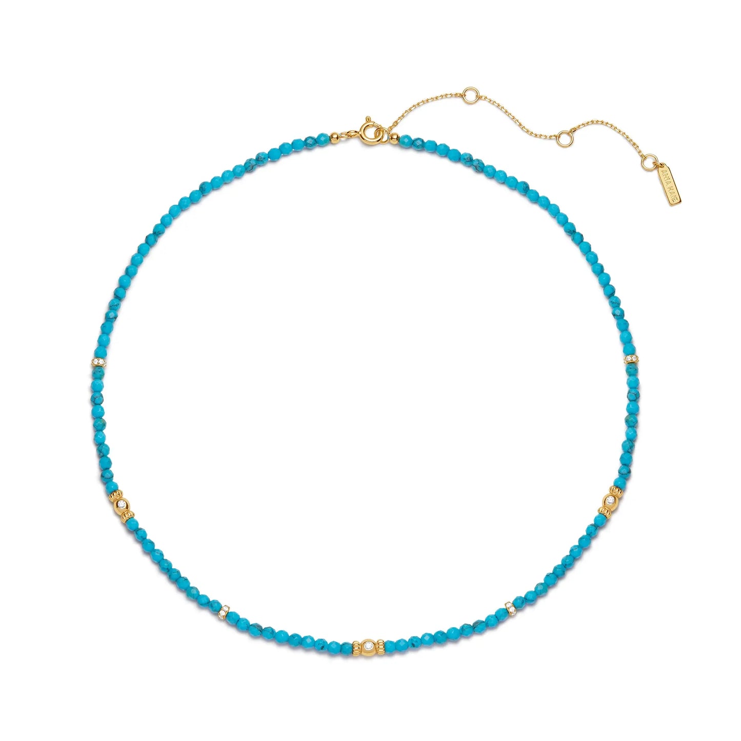 Ania Haie N073-02G Κολιέ Turquoise Από Επιχρυσωμένο Ασήμι