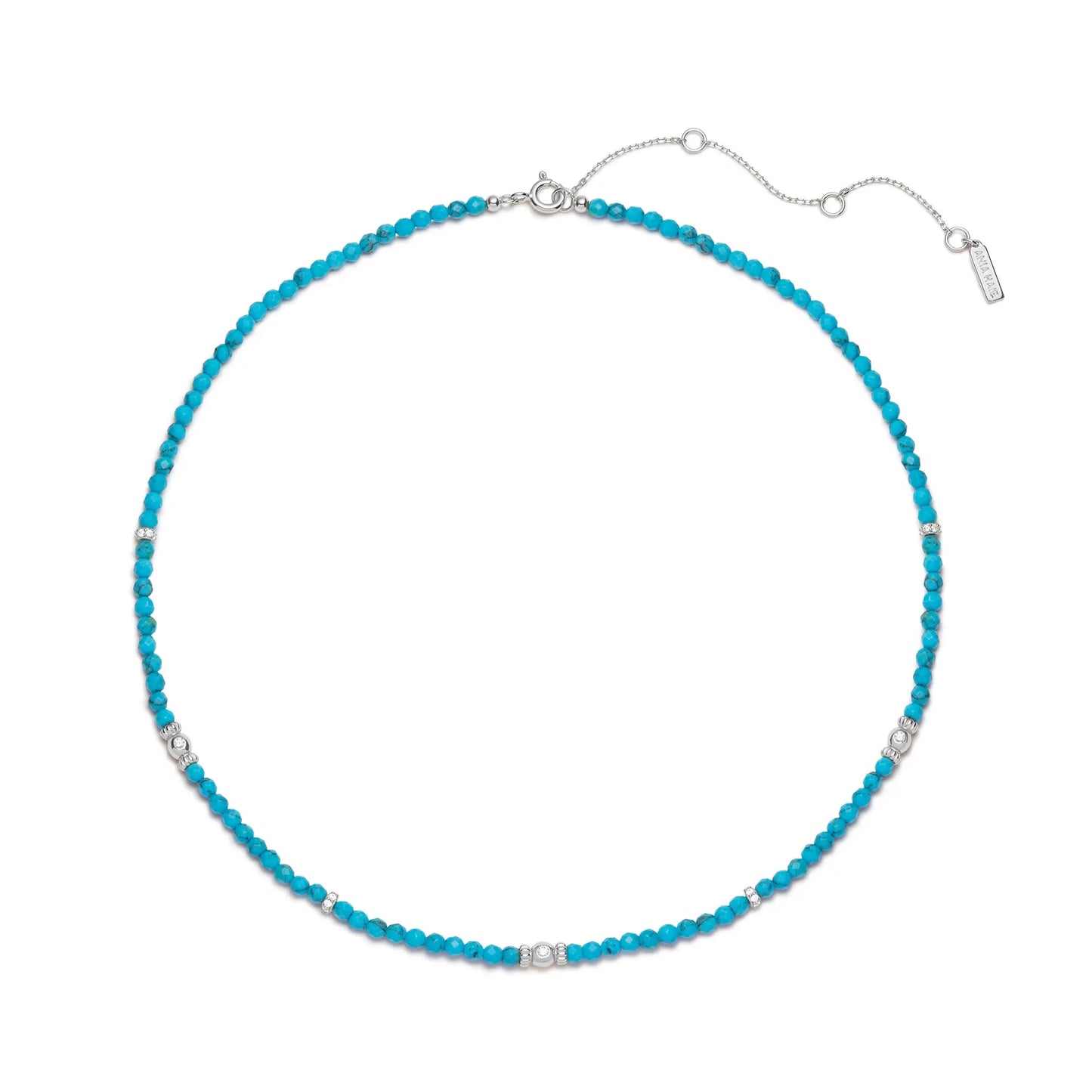 Ania Haie N073-02H Κολιέ Turquoise Από Επιπλατινωμένο Ασήμι