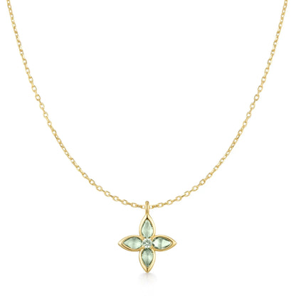 GM220W Zircon Heart Necklace In Platinum Plated Silver
