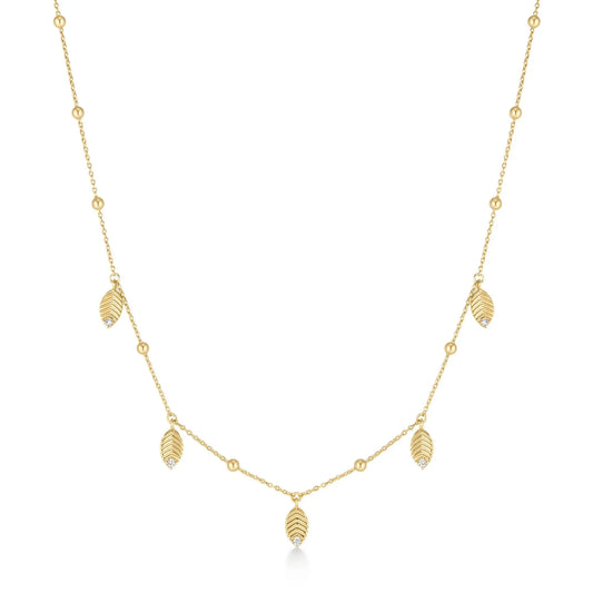 GM220W Zircon Heart Necklace In Platinum Plated Silver