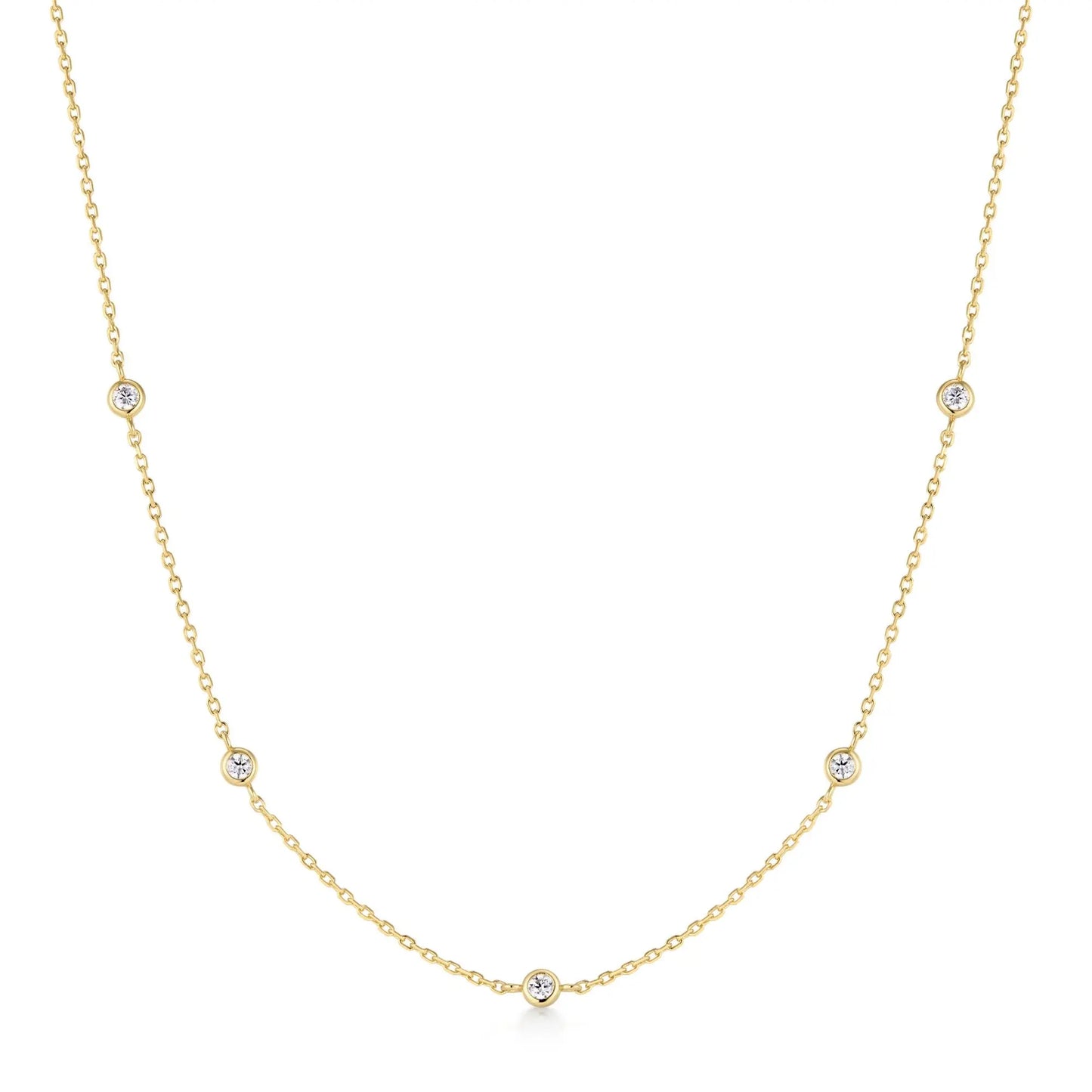 Ania Haie N074-02G Κολιέ Classic Bezel Από Επιχρυσωμένο Ασήμι