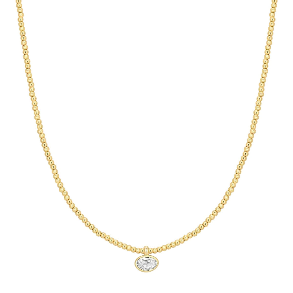 Ania Haie N076-15G Κολιέ Organic Pebble Beaded Από Επιχρυσωμένο Ασήμι
