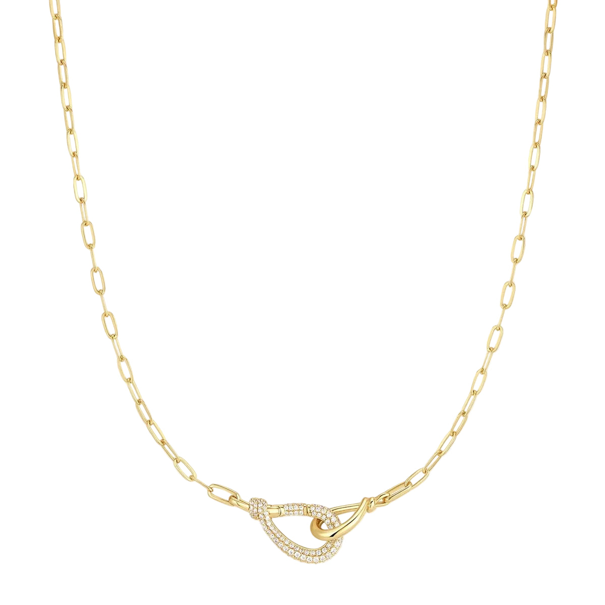 Ania Haie N077-05G Κολιέ Interlocked Pave Από Επιχρυσωμένο Ασήμι