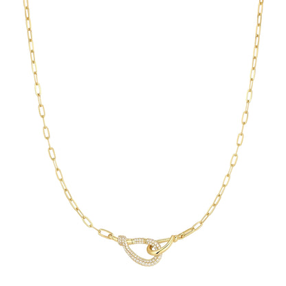 Ania Haie N077-05G Κολιέ Interlocked Pave Από Επιχρυσωμένο Ασήμι