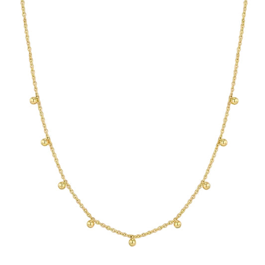 Ania Haie N080-02G Κολιέ Dangling Bead Station Από Επιχρυσωμένο Ασήμι