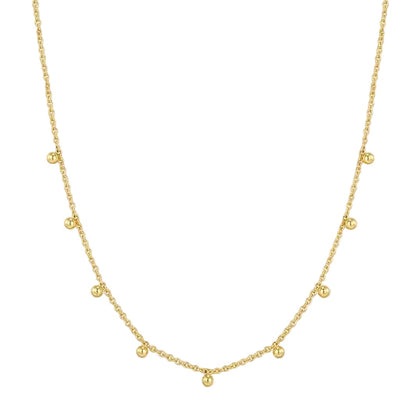 Ania Haie N080-02G Κολιέ Dangling Bead Station Από Επιχρυσωμένο Ασήμι