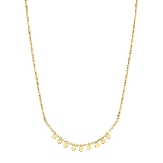 Ania Haie N080-03G Κολιέ Dangling Disc Station Από Επιχρυσωμένο Ασήμι