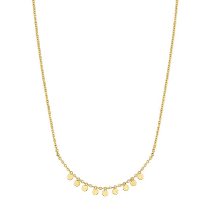 Ania Haie N080-03G Κολιέ Dangling Disc Station Από Επιχρυσωμένο Ασήμι