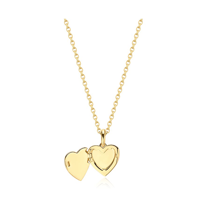 GM220W Zircon Heart Necklace In Platinum Plated Silver