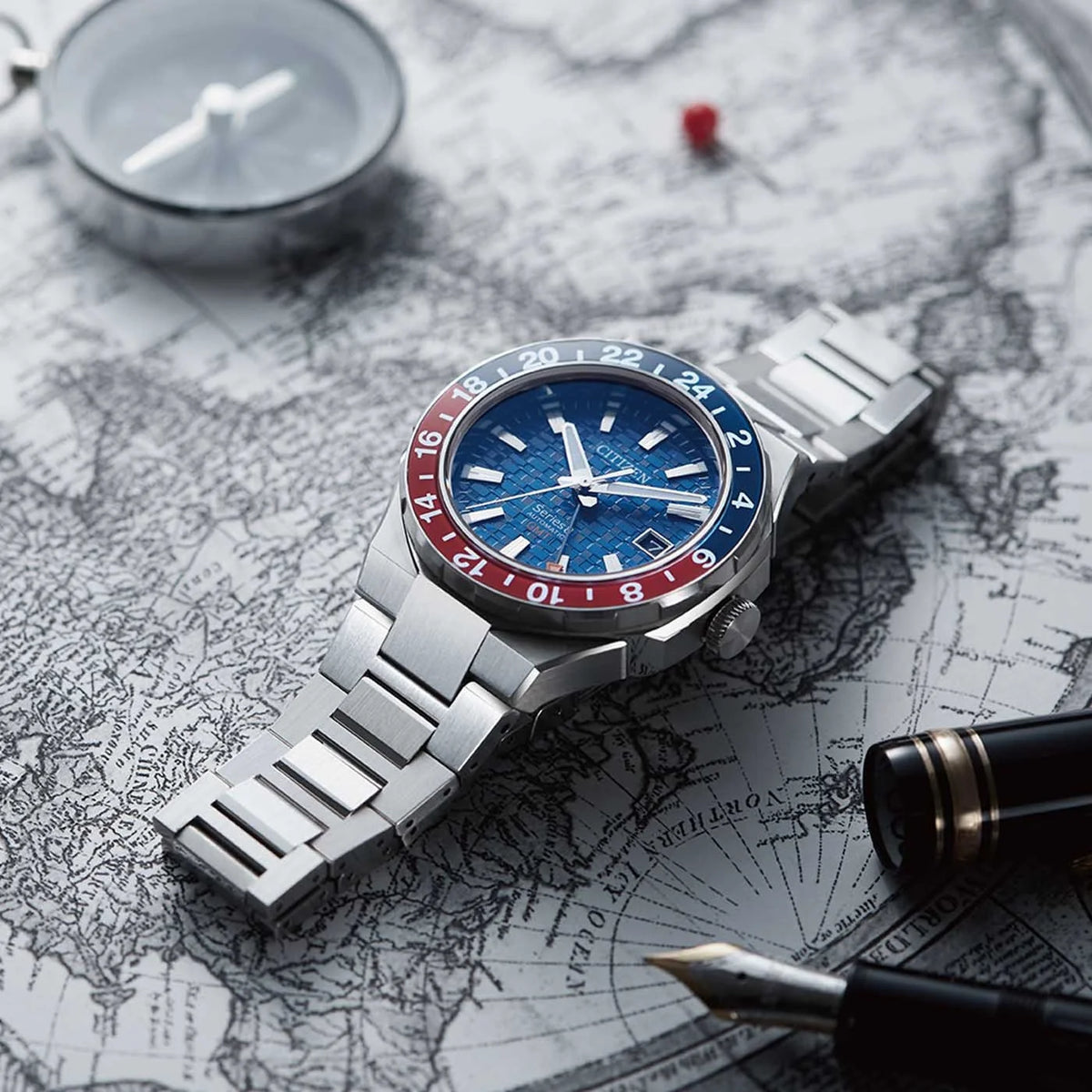 Citizen NB6030-59L Series 8 880 GMT Stainless Steel Bracelet