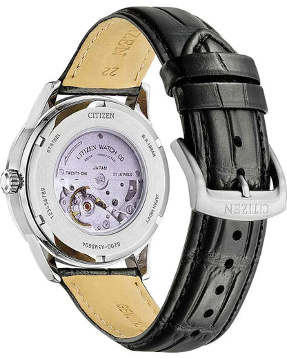 Citizen NH8400-10AE Automatic Black Leather Strap