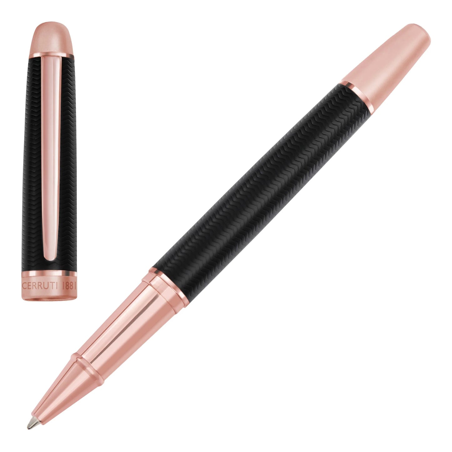 Cerruti 1881 NSI5895E Holborn Black & Rosegold Rollerball Pen