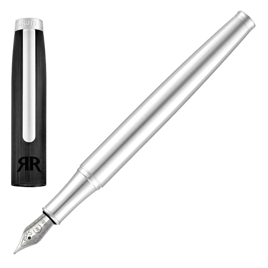Cerruti 1881 NSP6742A Rivington Black & Chrome Fountain Pen