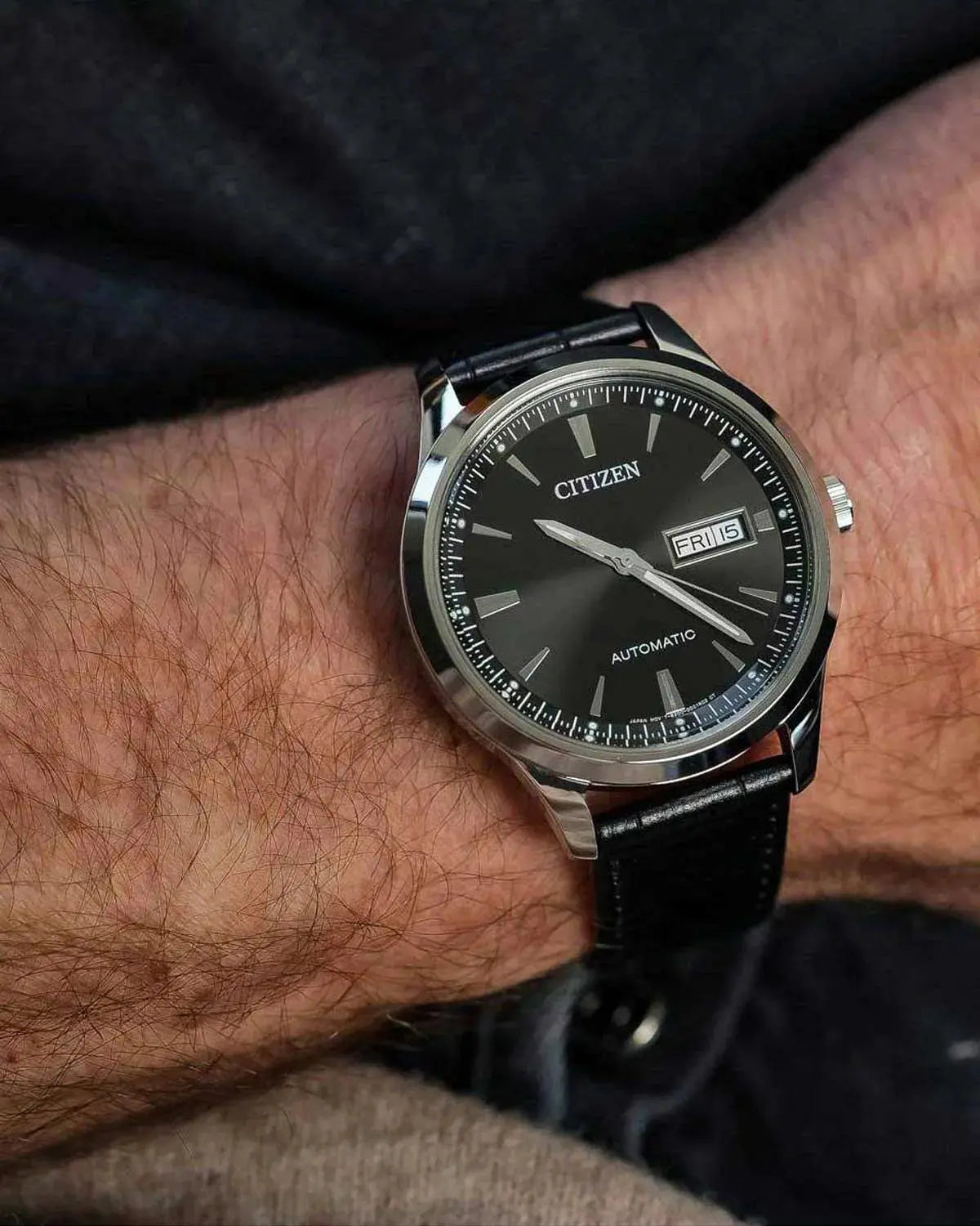 Citizen NY4058-01EE Automatic Black Leather Strap