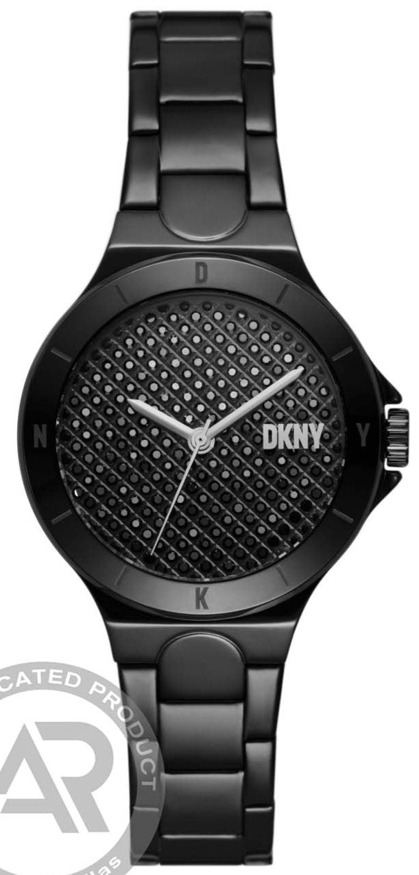 DKNY NY6668 Chambers Black Stainless Steel Bracelet