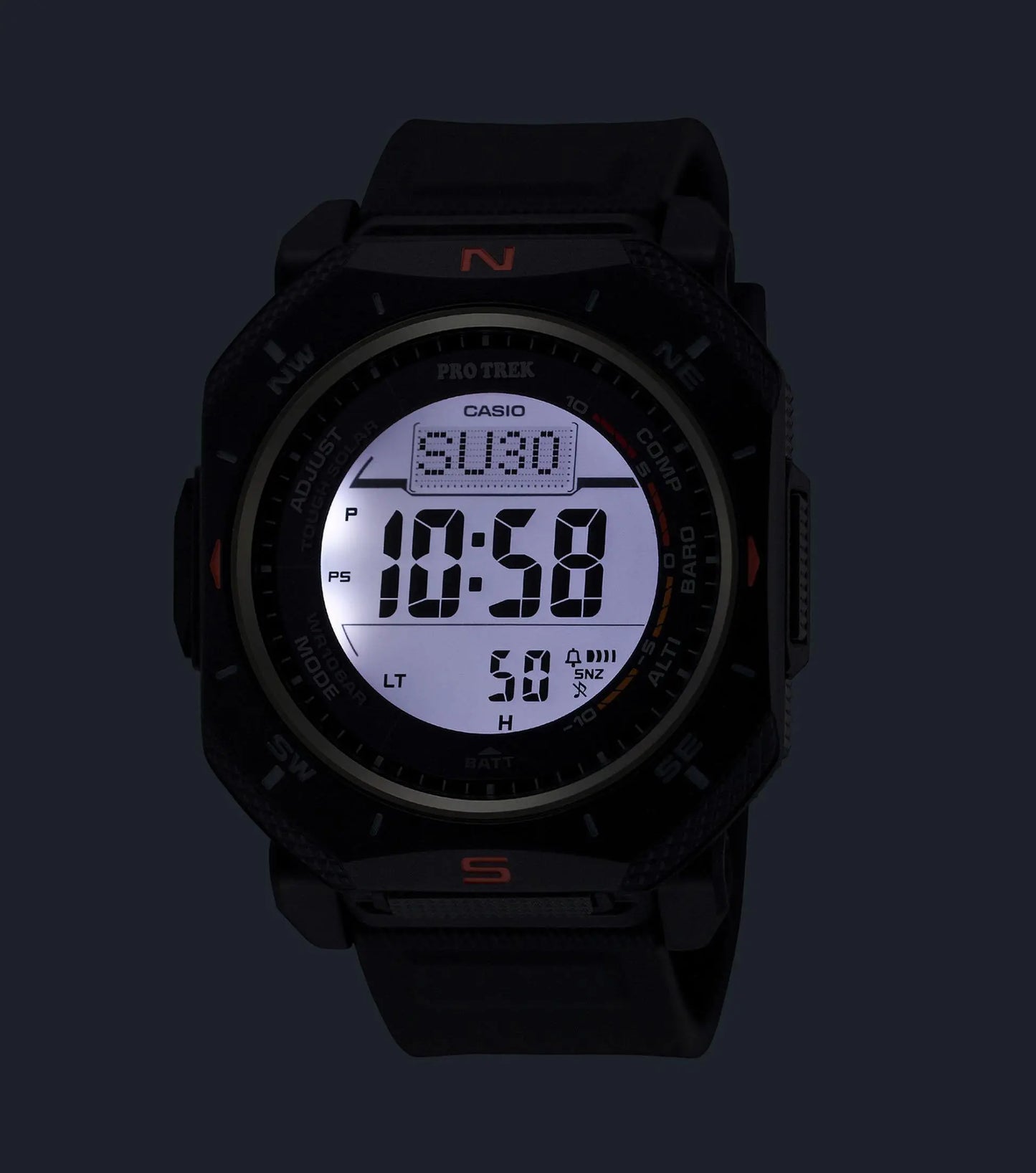 Casio PRG-69-1ER Protrek Solar Black Rubber Strap